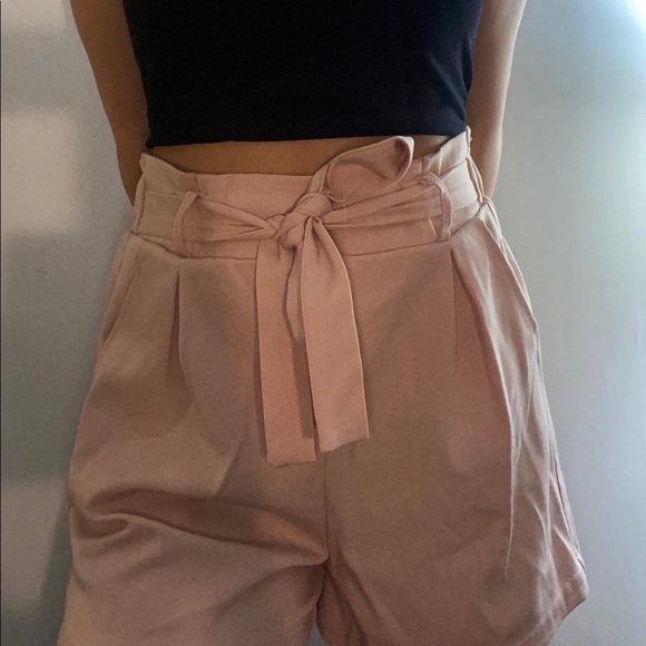 ✿ pink tie up shorts (society streetwear) ✿ - Picture 2 of 3